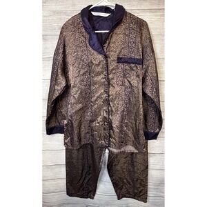 Vintage Victoria's Secret Women's Size M Satin Paisley Pajama Set